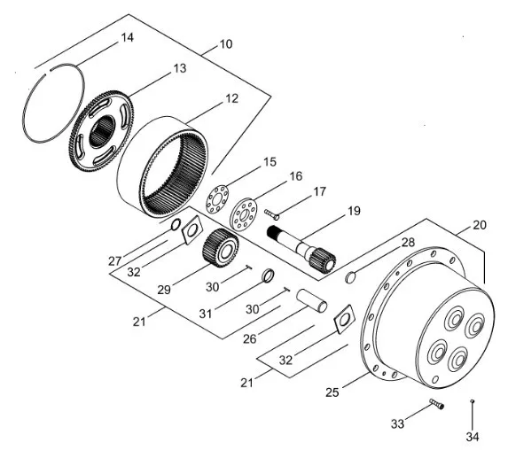 302174A1 - Крышка в сборе с шест.сатт. ступицы борт. моста пер. DS 4кл. TGT8./Mg.